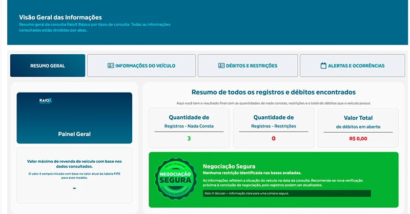 Como funciona 7 RaioX Veicular - Consultas e Históricos Veiculares